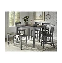 Jofran Decatur Lane Farmhouse Solid Wood Counter Stool (Set of 2