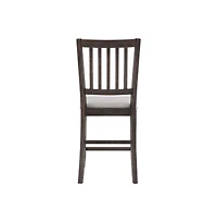 Jofran Willow Creek Distressed Slatback Upholstered Counter Stool (Set of 2