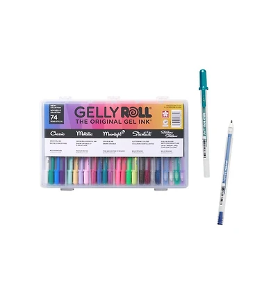 Sakura Gelly Roll Gel Pens Gift Set, Smooth Gel Ink with Special Effects, 74 Pens