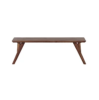 Porter Designs Portola Solid Acacia Wood Dining Bench, Brown