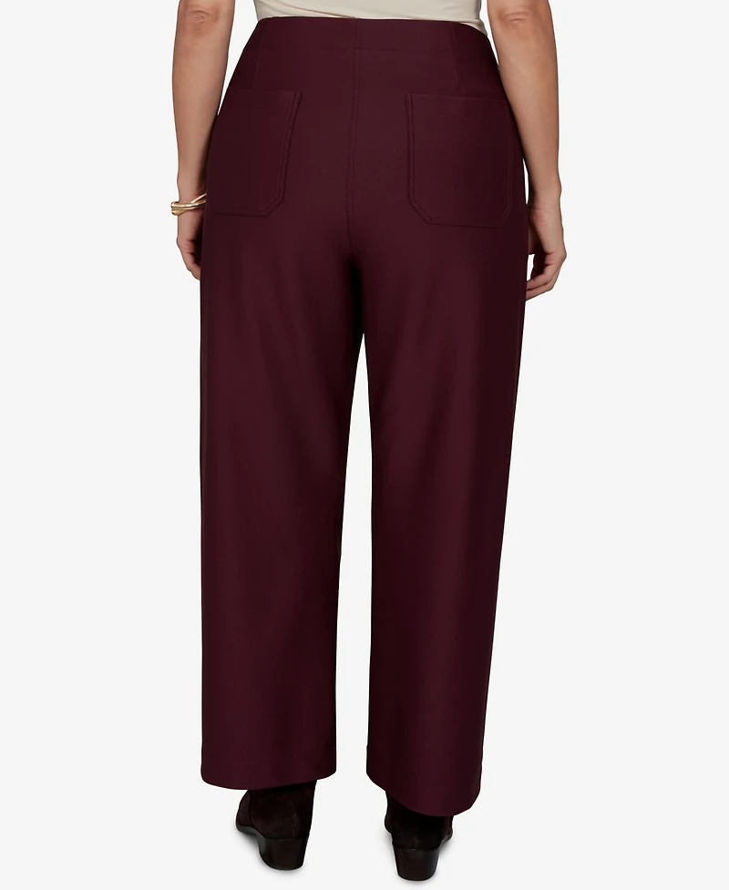 Ruby Rd. Plus Solid Pique Wide-Leg Pull-On Pants