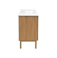 Swiss Madison Classe 36" Freestanding Bathroom Vanity in Golden Oak with Sink Top