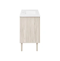 Swiss Madison Bron 36" Freestanding Bathroom Vanity in Oak with Sink Top