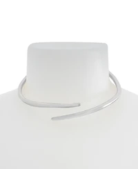 Robert Lee Morris Soho Rhodium Fluid Bypass Round Collar Necklace
