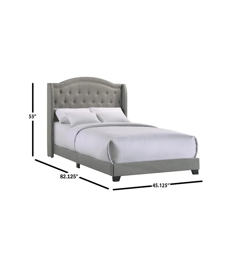 Intercon Rhyan Full Uph Bed in Rhyan Smoke Fabric