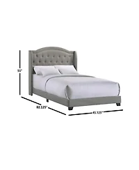 Intercon Rhyan Full Uph Bed in Rhyan Smoke Fabric