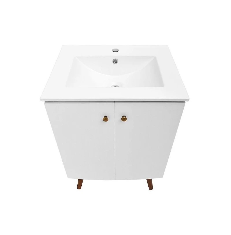 Swiss MadisonManoir 24" Freestanding Bathroom Vanity in White with Sink Top