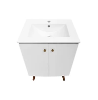 Swiss MadisonManoir 24" Freestanding Bathroom Vanity in White with Sink Top