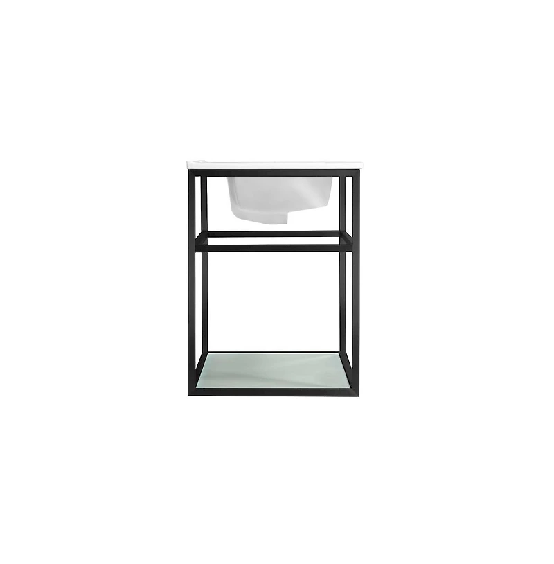 Swiss Madison Pierre 48 Single, Metal Frame, Open Shelf, Bathroom Vanity