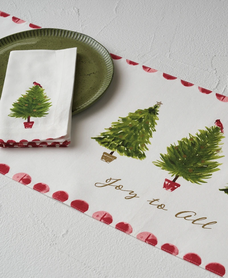 Tableau Holiday Joy To All Tree 72" Table Runner