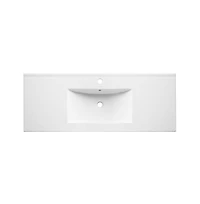 Pierre 48 Single, Open Shelf, Chrome Metal Frame Bathroom Vanity