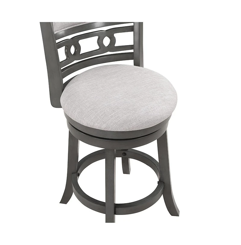 New Classic Furniture Gia 24" Solid Wood Swivel Counter Stool with Fabric Seat