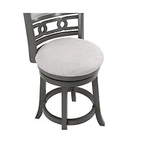 New Classic Furniture Gia 24" Solid Wood Swivel Counter Stool with Fabric Seat
