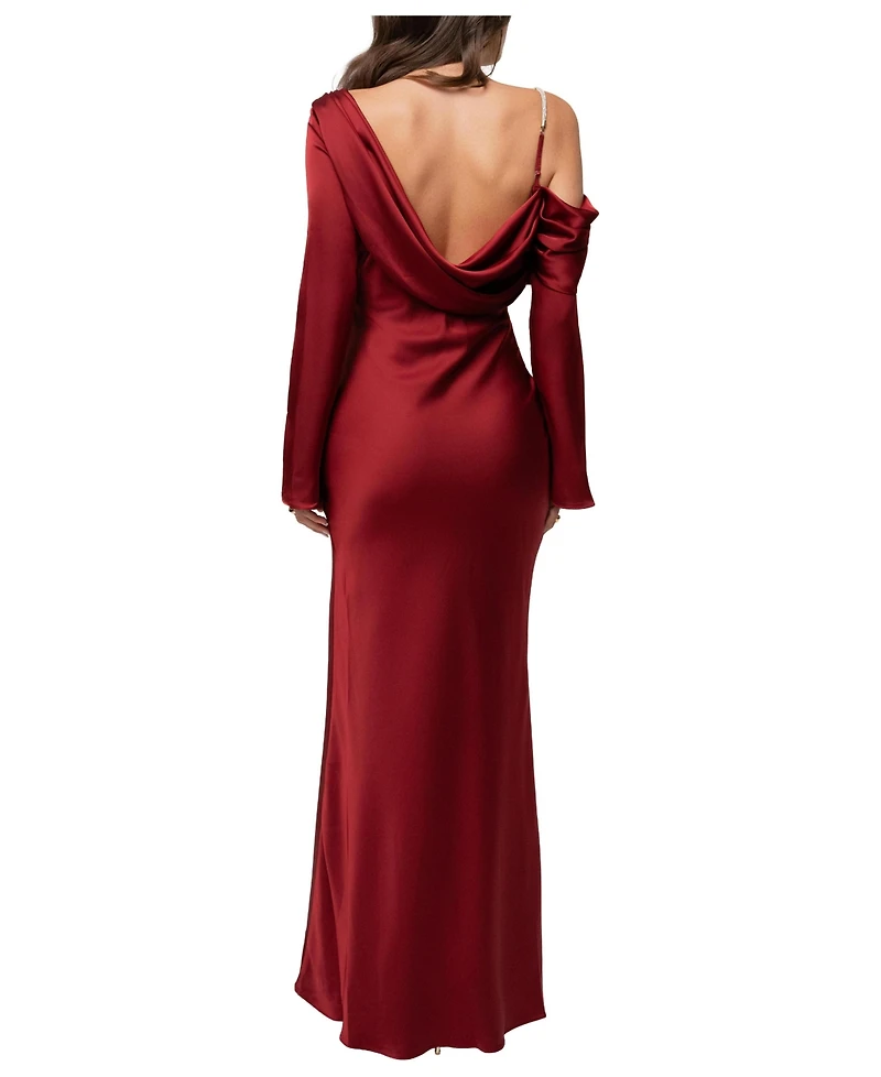 Jluxlabel Women's One And Only One-Shoulder Mermaid-Hem Satin Dress