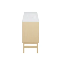 Swiss Madison Bosse 36" Freestanding Bathroom Vanity in Natural Oak with Sink Top