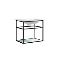 Swiss Madison Pierre 24 Single, Metal Frame, Open Shelf, Bathroom Vanity