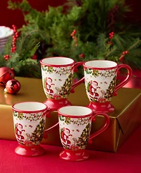 Certified International Santa's Delivery Ceramic Mugs, Set of 4