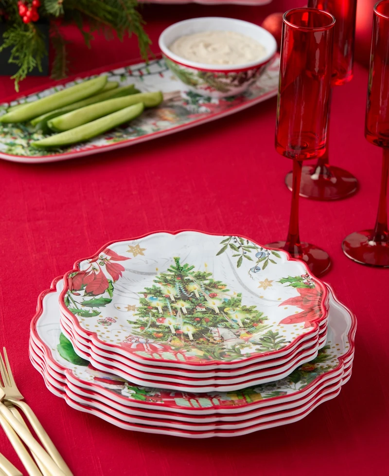 Certified International Santa's Delivery Melamine Salad Plates, Set of 4