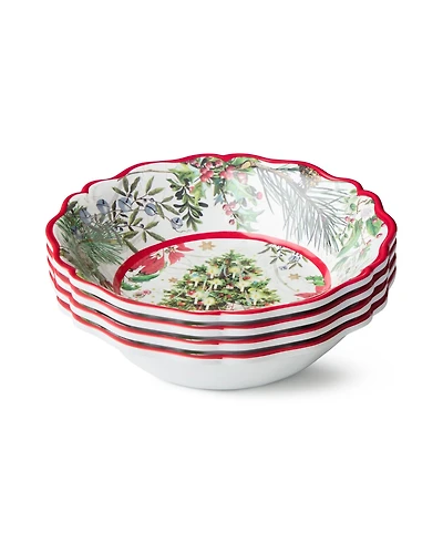 Certified International Santa's Delivery Melamine All Purpose Bowls, Set of 4