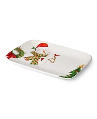 Certified International Snowman Delight 14" Rectangular Platter