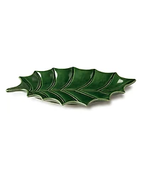 Certified International Festive Blooms 3-d 18" Holly Platter