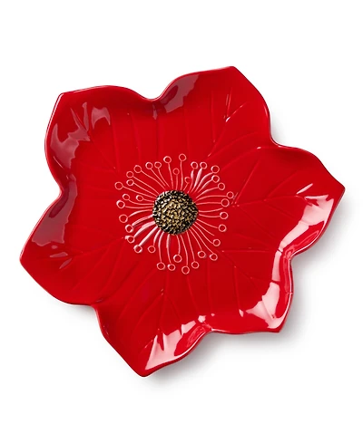 Certified International Festive Blooms Poinsettia 13" Platter