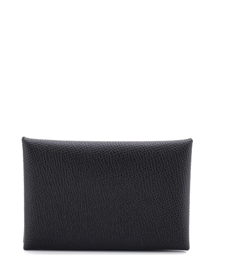 Pre-Owned HERMES Calvi Duo Card Holder Epsom