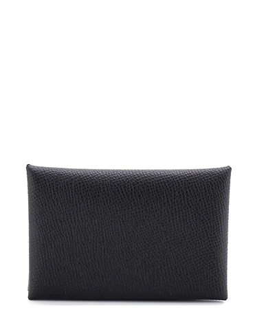 Pre-Owned HERMES Calvi Duo Card Holder Epsom