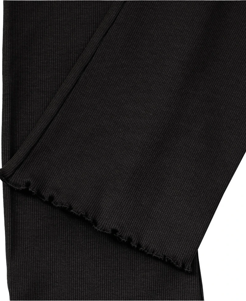 Lands' End Girls Ribbed Knit Flare Leggings