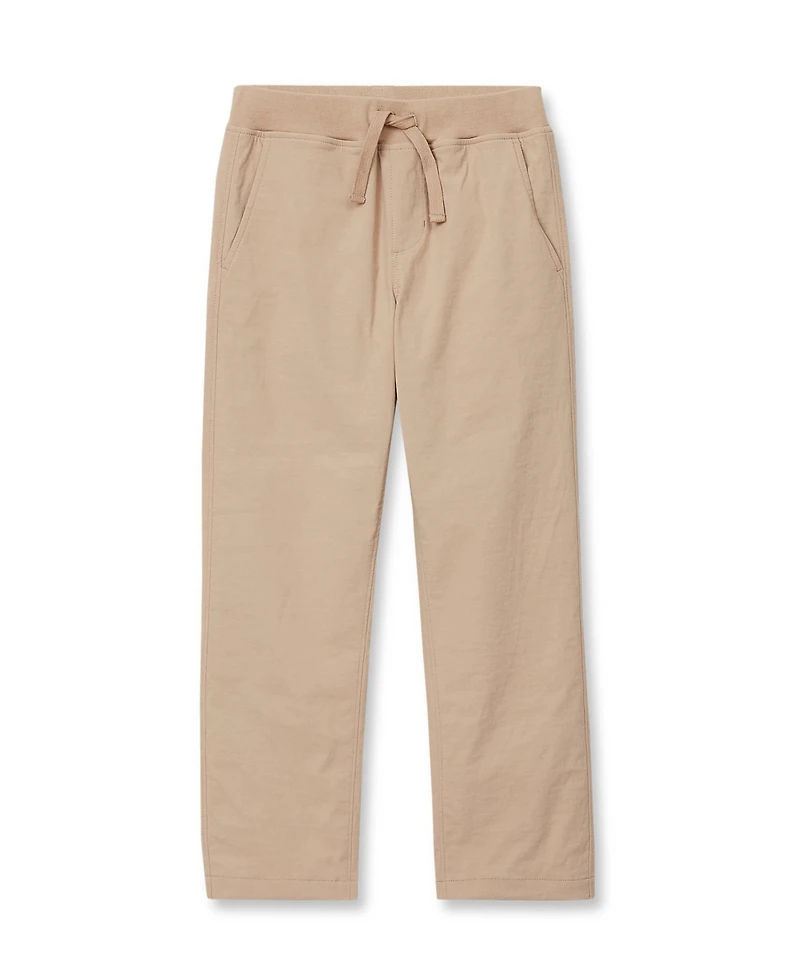 Lands' End Boys Husky Iron Knee Stretch Jersey Lined Pull On Pants