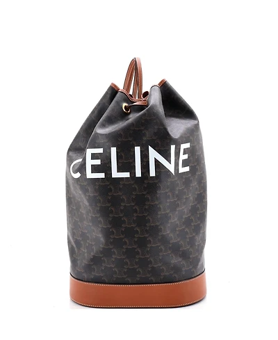 Pre-Owned Celine Medium Sailor Bag Triomphe Coated Canvas