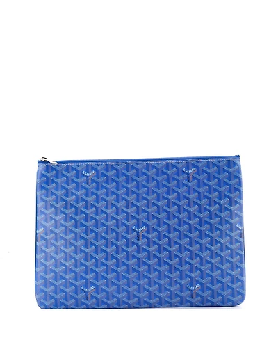 Pre-Owned Goyard Gm Senat Zip Pouch Coated Canvas