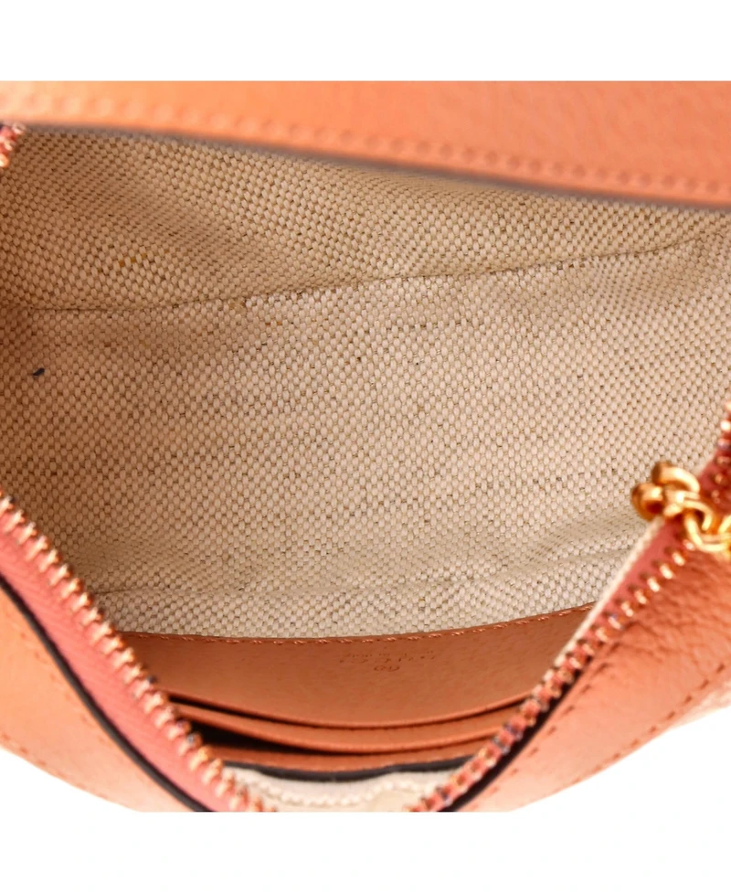 Pre-Owned Gucci Mini Ophidia Half Moon Bag Gg Canvas with Leather