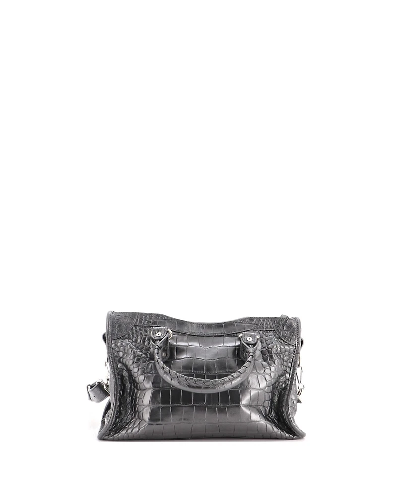 Pre-Owned Balenciaga Small City Classic Studs Bag Embossed Leather