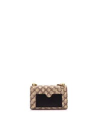 Pre-Owned Gucci Small Padlock Shoulder Bag Printed Gg Coated Canvas