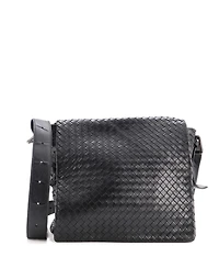Pre-Owned Bottega Veneta Medium Square Flap Messenger Bag Intrecciato Nappa