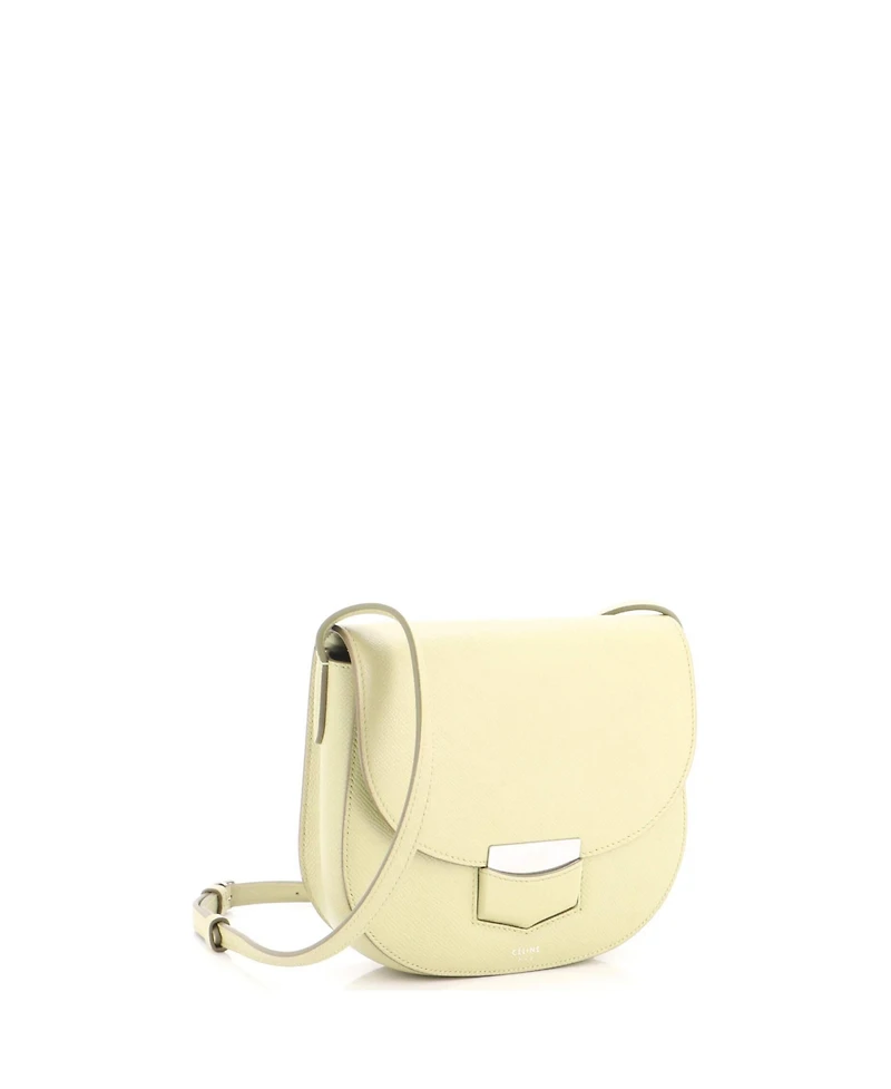 Pre-Owned Celine Small Trotteur Crossbody Bag Grainy Leather