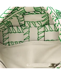 Pre-Owned Bottega Veneta Medium Cassette Crossbody Bag Baseball Stitch Maxi Intrecciato Leather