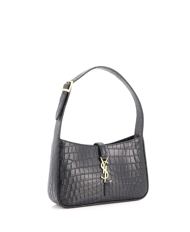 Pre-Owned Saint Laurent Small Le 5 a 7 Hobo Embossed Leather