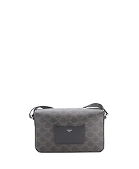 Pre-Owned Celine Medium Flap Messenger Bag Triomphe Coated Canvas