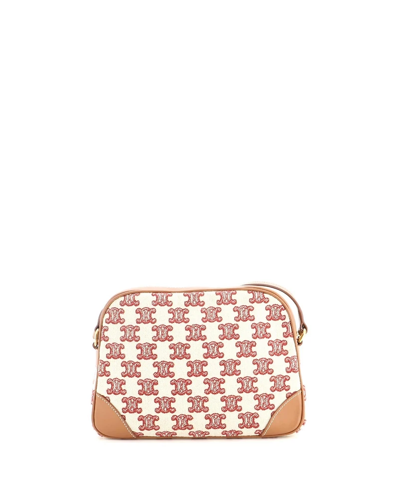 Pre-Owned Celine Small Camera Bag Triomphe Canvas
