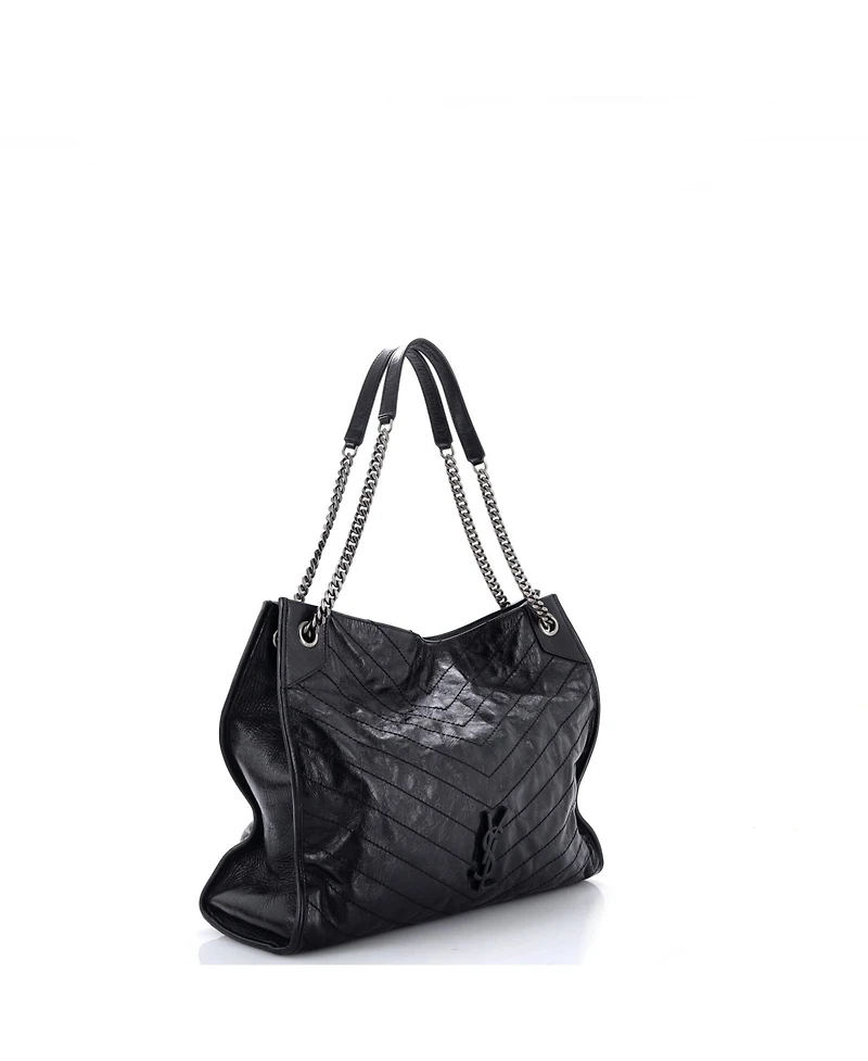 Pre-Owned Saint Laurent Large Niki Shopping Tote Matelasse Chevron Leather