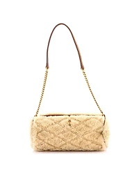 Pre-Owned Saint Laurent Mini Sade Tube Bag Quilted Shearling