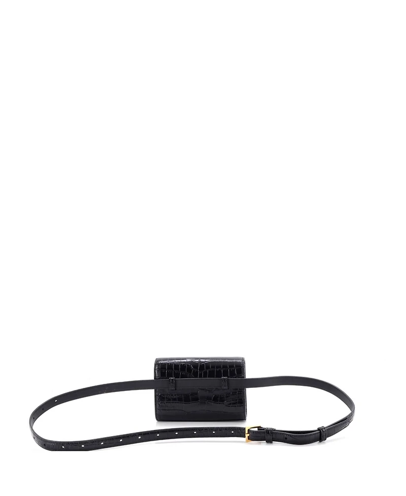 Pre-Owned Saint Laurent Mini Classic Monogram Kate Belt Bag Embossed Leather
