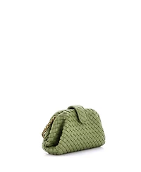 Pre-Owned Bottega Veneta Medium Lauren 1980 Clutch with Chain Intrecciato Nappa
