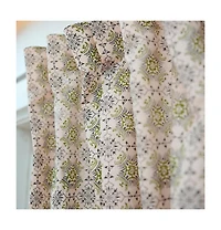 Fabdivine Chakravyu Handcarfted Block Print Boho Linen Curtain