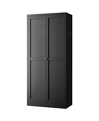 Boyel Living 110lb Shelf Steel Farmhouse Slim Tool Free Assembly Storage Cabinet