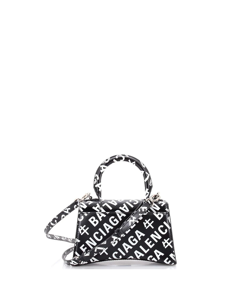 Pre-Owned Balenciaga Xs Hourglass Top Handle Bag Printed Leather