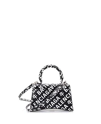 Pre-Owned Balenciaga Xs Hourglass Top Handle Bag Printed Leather