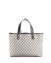 Pre-Owned Gucci Medium Web Loop Tote Gg Coated Canvas
